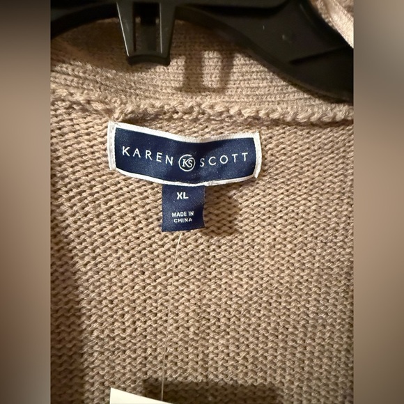 Karen Scott Chestnut Cardigan - Picture 5 of 5